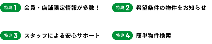 特典１ 特典2 特典3 特典4